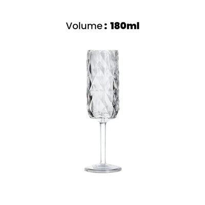 Tribeca Exclusive Polycarbonate  Pc Clear Champagne Glass 180 ml, BOX QUANTITY 24 PCS