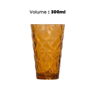 Tribeca Exclusive Prisma Polycarbonate Clear Amber Tumbler 300+ml, BOX QUANTITY 36 PCS