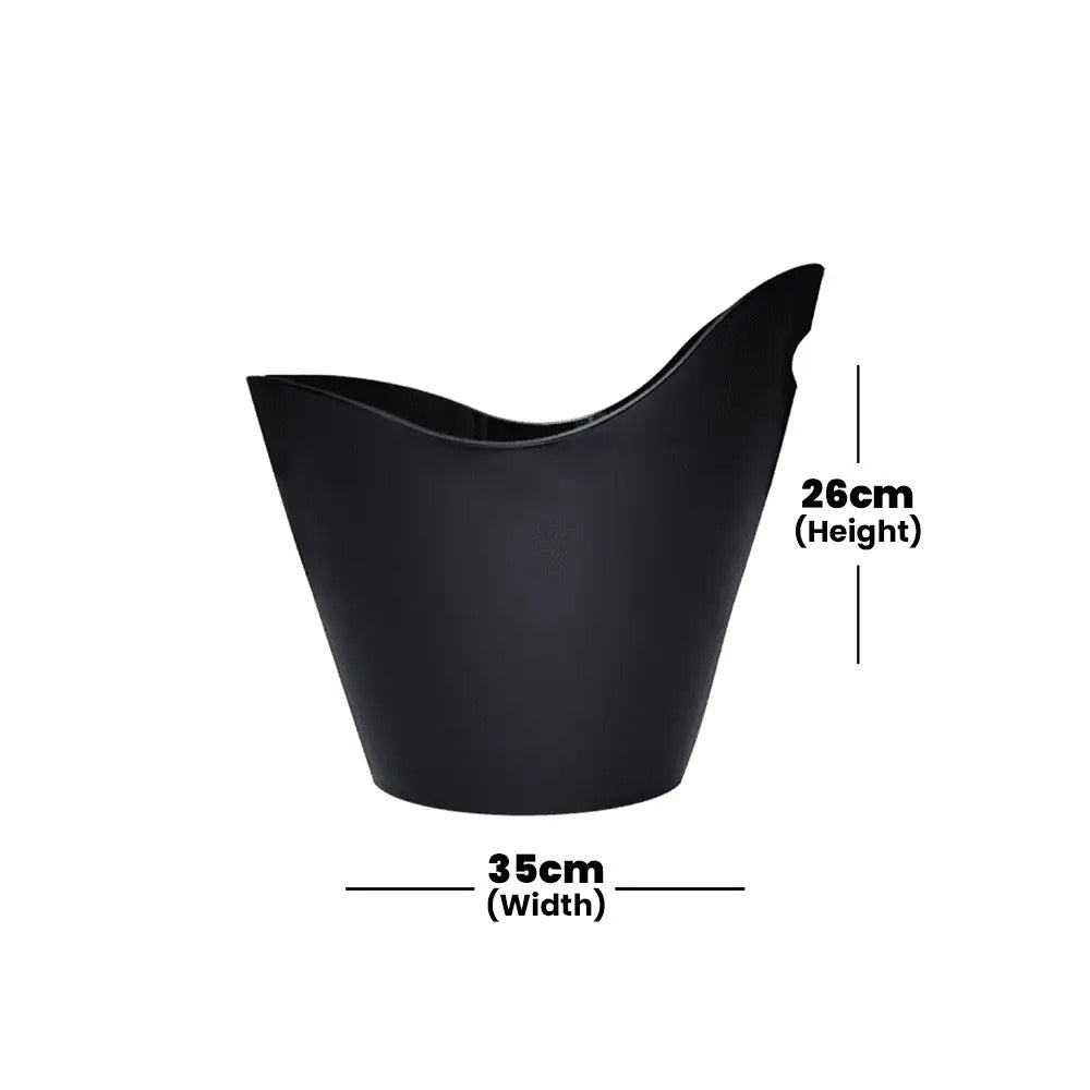 Tribeca Polycarbonate Black Champagne Bucket Frosted 35 x 26 cm, BOX QUANTITY 5 PCS