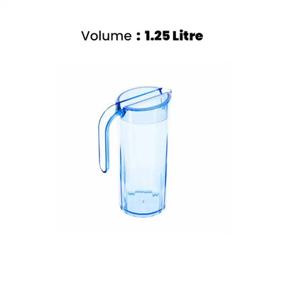 Tribeca Polycarbonate Blue Pitcher With Lid 1.25 L, BOX QUANTITY 10 PCS