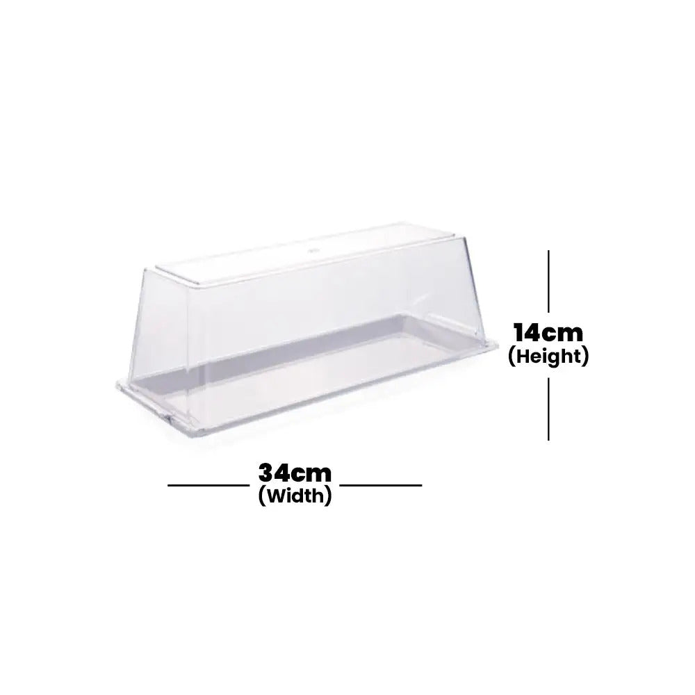 Tribeca Polycarbonate Clear Rectengular Plate Cover 14 X 3CM, BOX QUANTITY 6 PCS