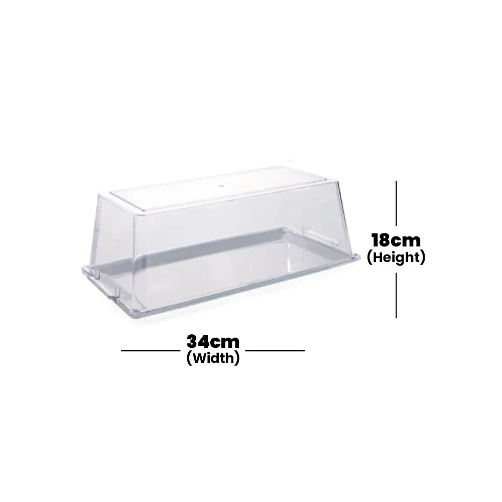 Tribeca Polycarbonate Clear Rectengular Plate Cover 18 x 3 cm, BOX QUANTITY 6 PCS