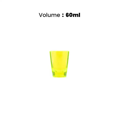 Tribeca Polycarbonate Neon Yellow Shot Glass 60 ml, BOX QUANTITY 120 PCS