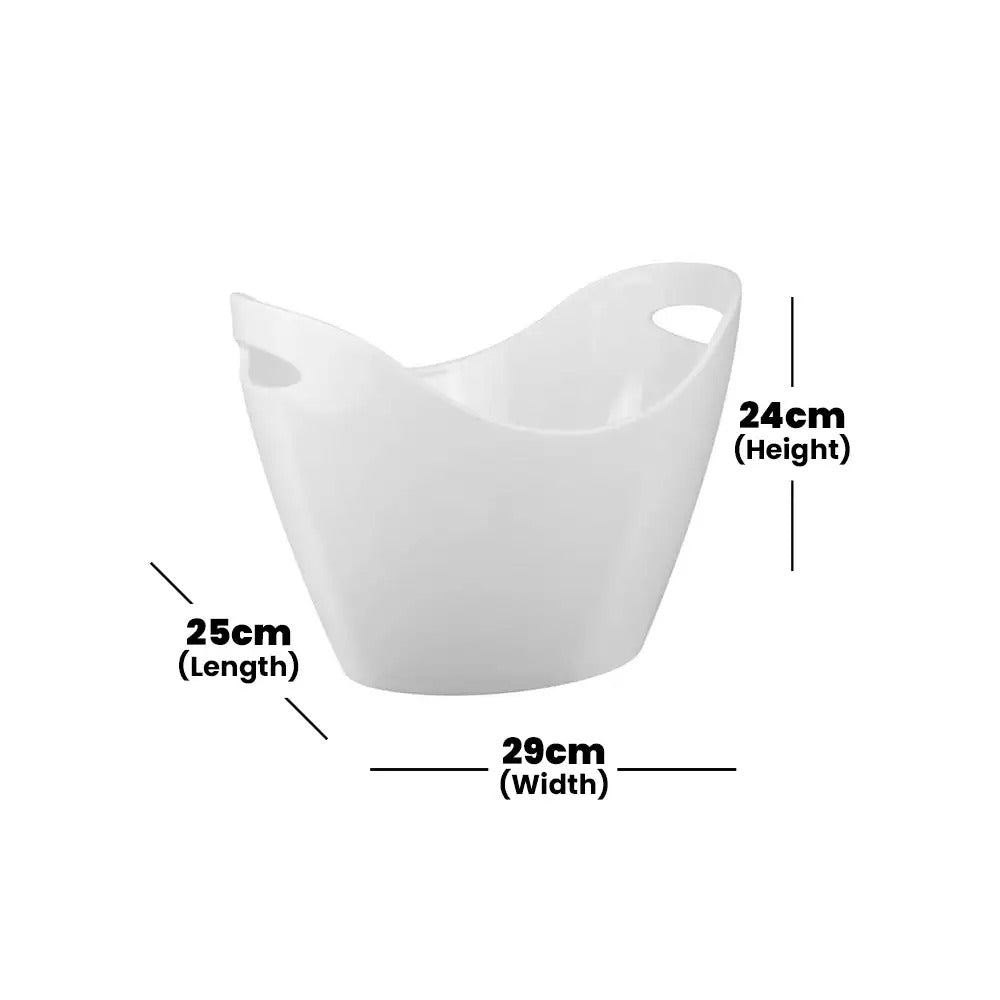 Tribeca Polycarbonate White Champagne Bucket Ps 29 x 24 x cm, BOX QUANTITY 8 PCS