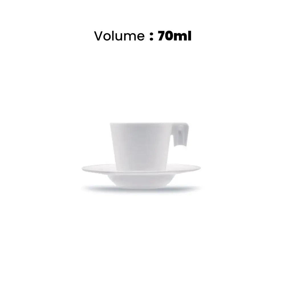 Tribeca Polycarbonate White Espresso Cup 70 ml, BOX QUANTITY 72 PCS