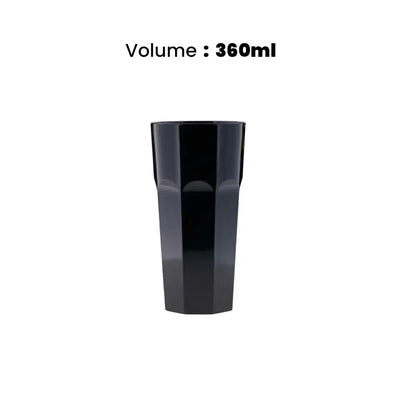 Tribeca Premium Polycarbonate Pc Black Tumbler 360 ml Pc Black, BOX QUANTITY 60 PCS