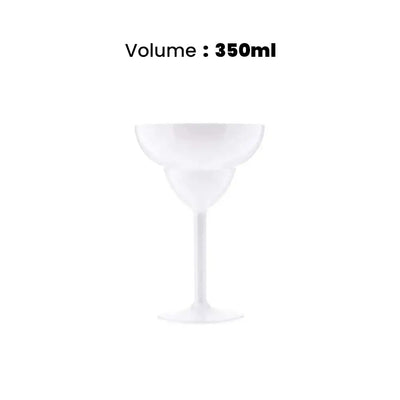 Tribeca Premium  Polycarbonate Pc White Margarita Glass 350 ml, BOX QUANTITY 48 PCS