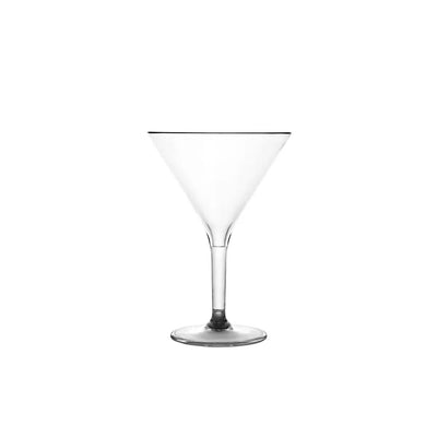 Tribeca Premium  Polycarbonate Pc White  Martini Glass 200 ml, BOX QUANTITY 48 PCS