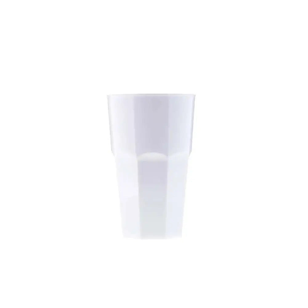 Tribeca Premium Polycarbonate Pc White Tumbler 360 ml, BOX QUANTITY 60 PCS