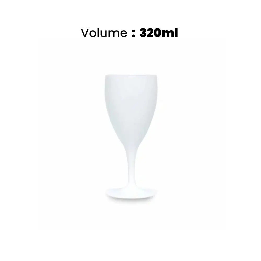 Tribeca Premium  Polycarbonate Pc White  Wine Glass 320 ml Pc White, BOX QUANTITY 50 PCS