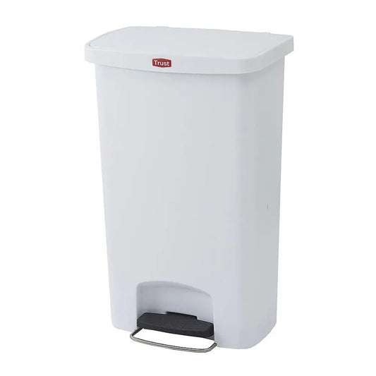 Trust Commercial  1307 W Polypropylene Pedal Bin 50 Litres, White