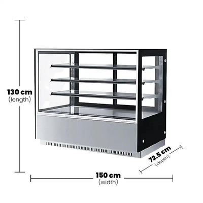 Honthink CS-1500ER3 Cake Showcase With 3 Shelves 0.79 kW, 150 x 70 x 130 cm - HorecaStore