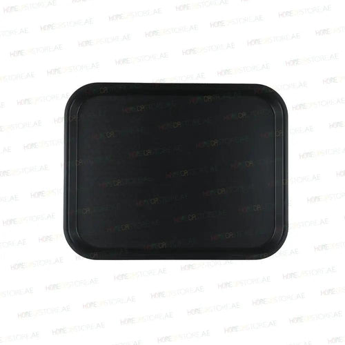 Vague Rectangle Polypropylene Fast Food Tray 45X35cm Black - 6/Case