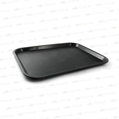 Vague Rectangle Polypropylene Fast Food Tray 45X35cm Black   6/Case   HorecaStore