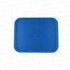 Vague Rectangle Polypropylene Fast Food Tray 45X35cm Blue - 6/Case