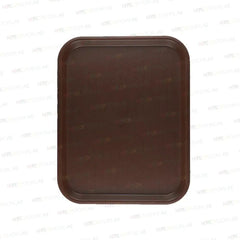 Vague Rectangle Polypropylene Fast Food Tray 45X35cm Brown - 6/Case