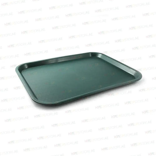 Vague Rectangle Polypropylene Fast Food Tray 45X35cm Green - 6/Case