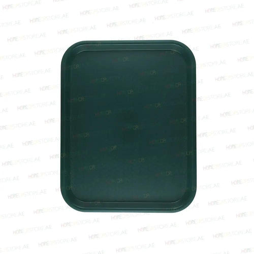 Vague Rectangle Polypropylene Fast Food Tray 45X35cm Green - 6/Case