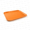 Vague Rectangle Polypropylene Fast Food Tray 45X35cm Orange - 6/Case