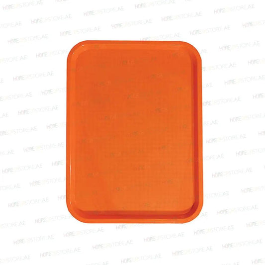 Vague Rectangle Polypropylene Fast Food Tray 45X35cm Orange   6/Case   HorecaStore