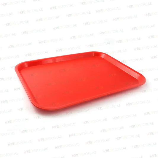 Vague Rectangle Polypropylene Fast Food Tray 45X35cm Red   6/Case   HorecaStore