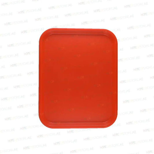 Vague Rectangle Polypropylene Fast Food Tray 45X35cm Red - 6/Case