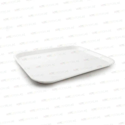 Vague Rectangle Polypropylene Fast Food Tray 45X35cm White   6/Case   HorecaStore