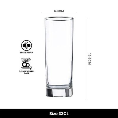 Vicrila Aiala Highball Glass, 33 cl, Pack of 12 - HorecaStore