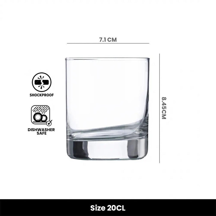 Vicrila Aiala Short Tumbler Glass, 20 cl, Pack of 12 - HorecaStore