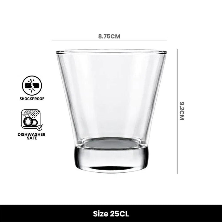 Vicrila Aran Short Tumbler Glass, 25 cl, Pack of 12 - HorecaStore