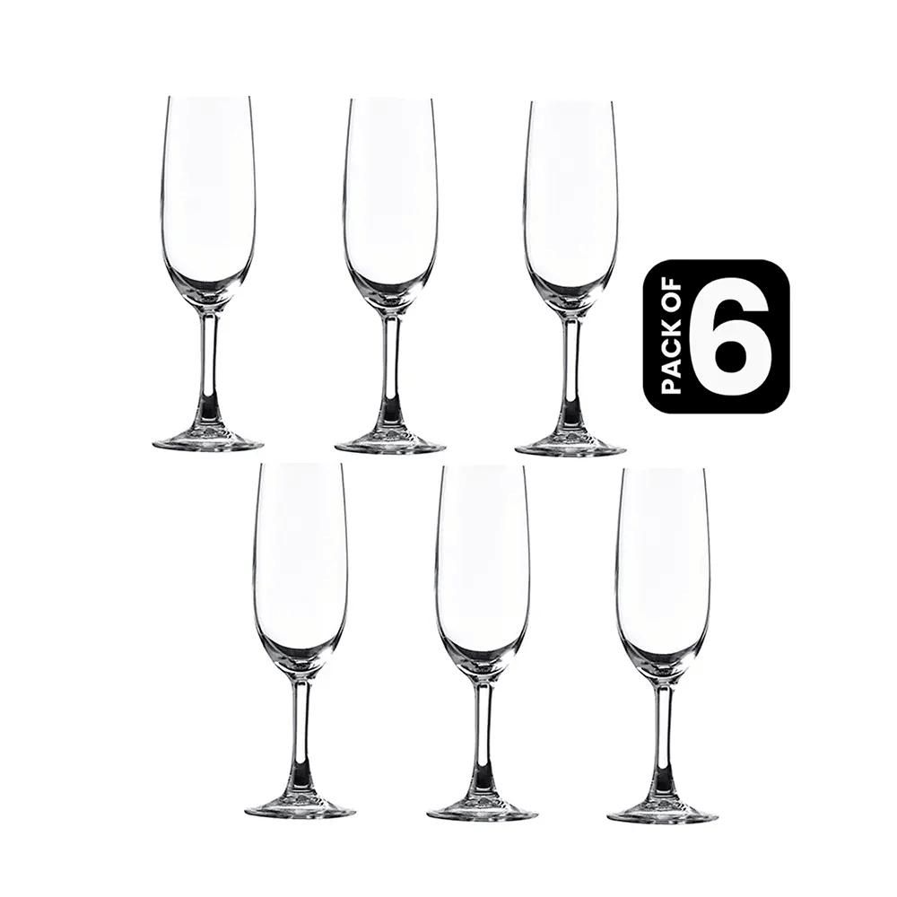 Vicrila Champenoise Champagne Flute Glass, 17 cl, Pack of 6 - HorecaStore