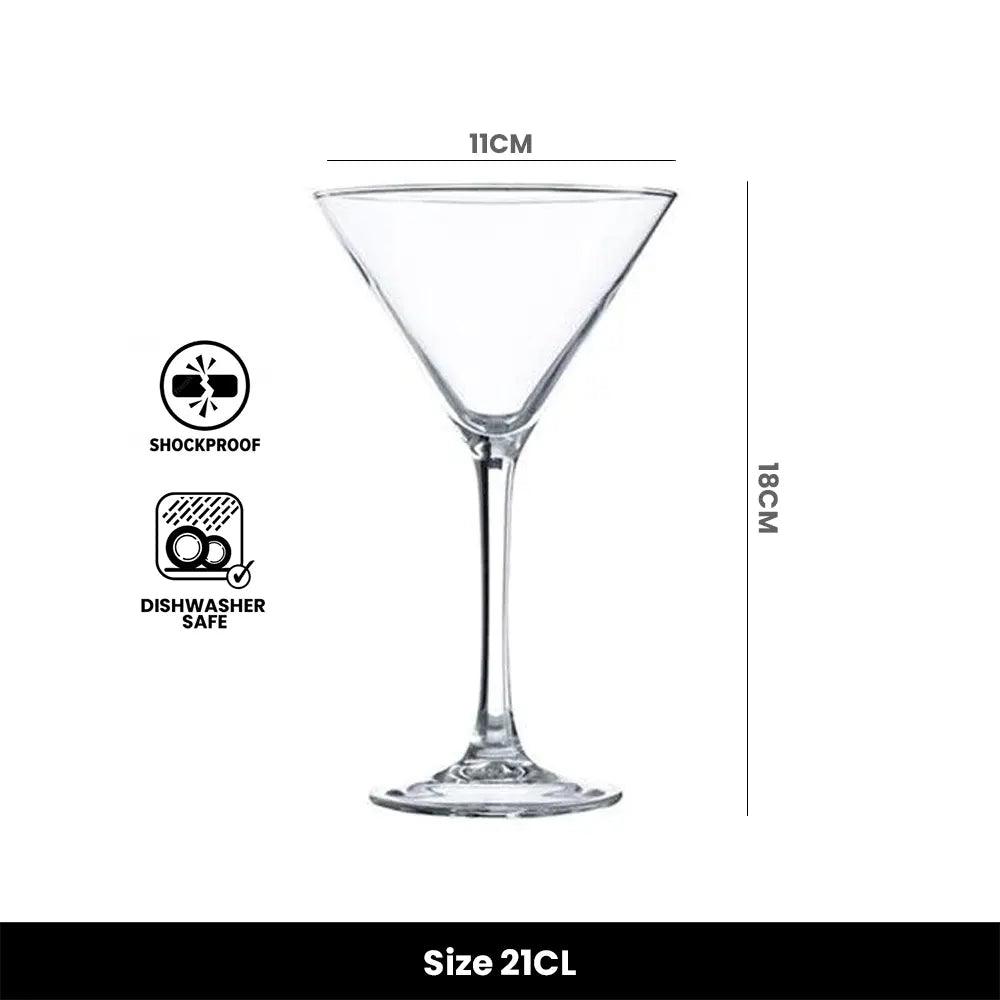 Vicrila Cocktail Martini Glass, 21 cl, Pack of 6 - HorecaStore