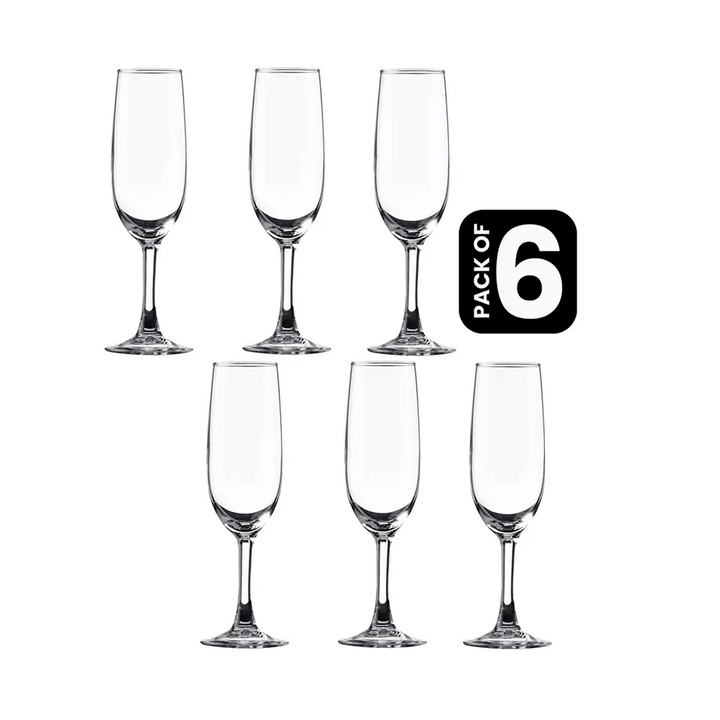 Vicrila Syrah Champagne Flute Glass, 17 cl, Pack of 6 - HorecaStore