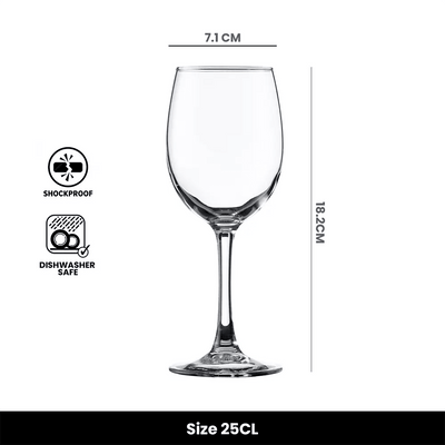 Vicrila Syrah White Wine Glass, 25 cl, Pack of 6