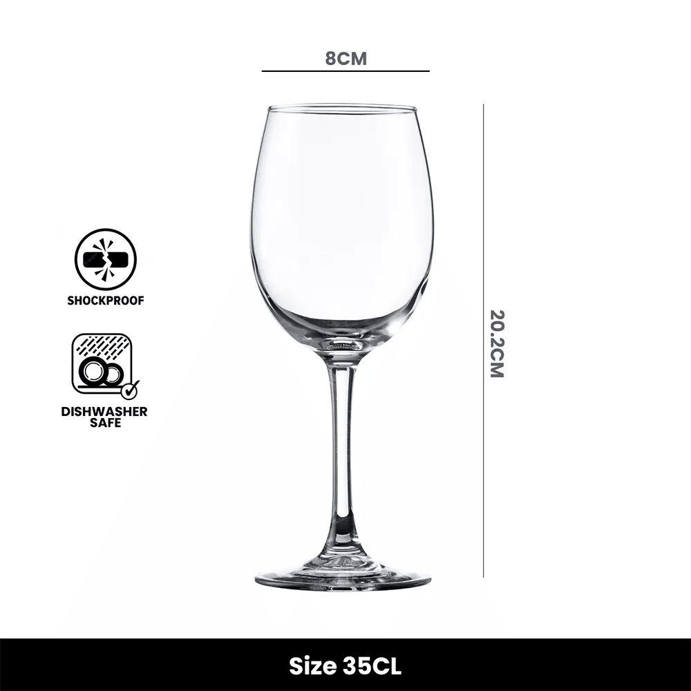 Vicrila Syrah White Wine Glass, 35 cl, Pack of 6 - HorecaStore