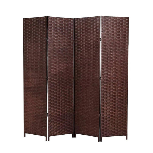 Walnut Steel Constructed Room Divider and  Screen L 250 x W 35 x H 190 cm, Locking Castors