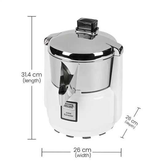 Waring Commercial Polycarbonate Electric 580W Heavy Duty Bar Juice Extractor With Stainless Steel Container , W26 X H32 cm - HorecaStore