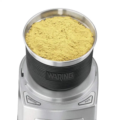 Waring Commercial Stainless Steel Electric 750W 3 Cut Heavy Duty/ Dry Power Grinder Commercial Grade With 3 Cups Capacity Bowl and Lid, W22 X H29 cm - HorecaStore