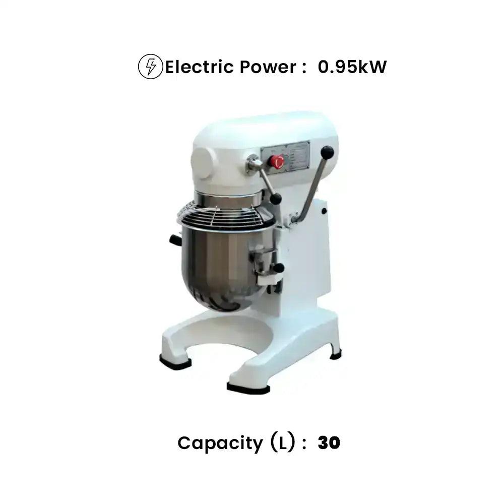 capinox b30gfa painted cast iron and stainless steel planetary mixer with high performance worm drive and gear hard drive heavy duty 30 liters capacity electric power 0 95 kw 92 5 x 54 5 x 48 8 cm