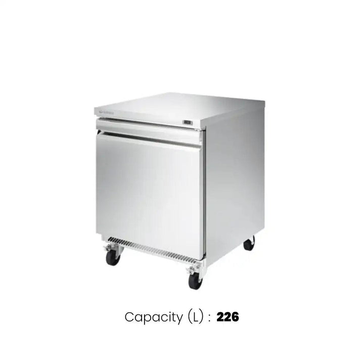 Infrico IUC-UC27F Under Counter 1 Solid Door U/C Freezer Americal Line 226 Liter 69 X 76 X 89 cm - HorecaStore