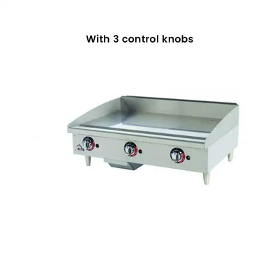 star manufacturing usa 636mf gas countertop griddle modulating thermostat stainless steel 91 4 x 73 7 x 39 4 cm 3 knobs control