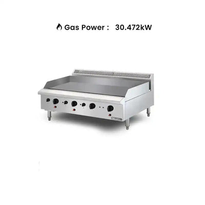 Berjaya GG4B-17 Table Top Gas Griddle 4 Burner Cooking Surface, Power 30.472 KW - HorecaStore