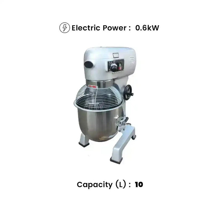 capinox b10gfa chromed steel planetary mixer with high performance worm drive and gear hard drive mixer safety guard heavy duty 10 liters capacity electric power 0 6 kw 47 x 45 x 60 cm