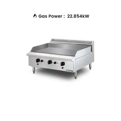 Berjaya GG3B-17 Gas Griddle 3 Burner Cooking Surface, Power 22.854 KW - HorecaStore