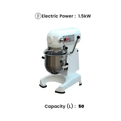 capinox bh50 planetary mixer stainless steel bowl 117 5 x 68 x 55 5 cm bowl cap 50 liters max kneading cap 5 kg