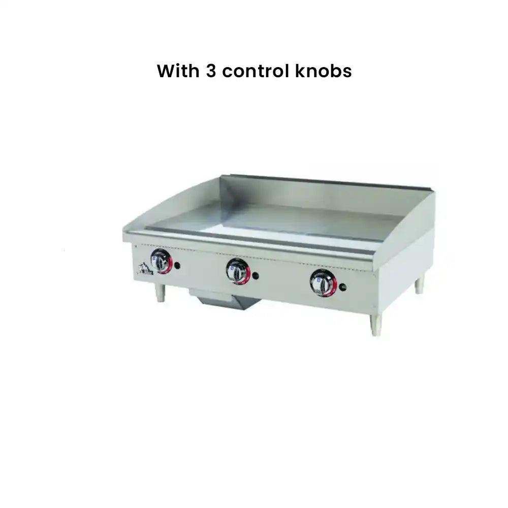 star manufacturing usa 624mf gas countertop griddle modulating thermostat stainless steel 61 x 73 7 x 39 4 cm 2 knobs control