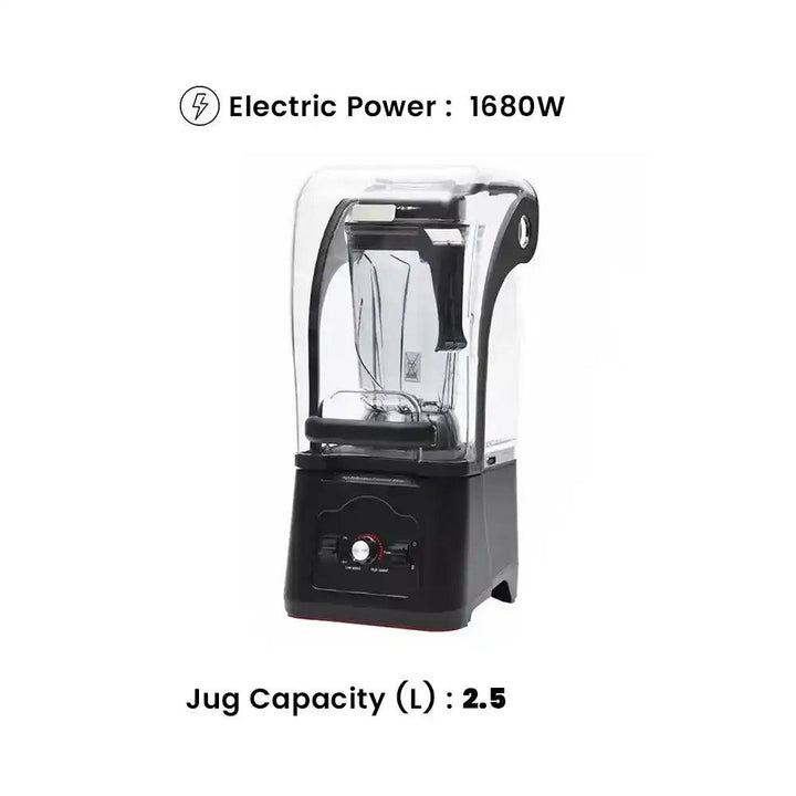 THS 1280 ABS Electric 1680W Blender With Soundproof Jar Enclosure 2.5 L - HorecaStore