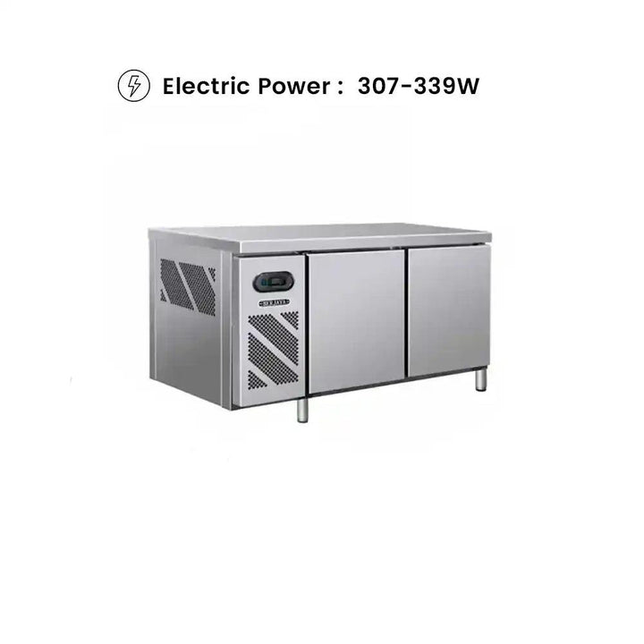 Berjaya BS2DC4/Z Electric Double Door Under Counter Chiller 262 L, Power 307-339W, 120 × 76 × 84 cm - HorecaStore