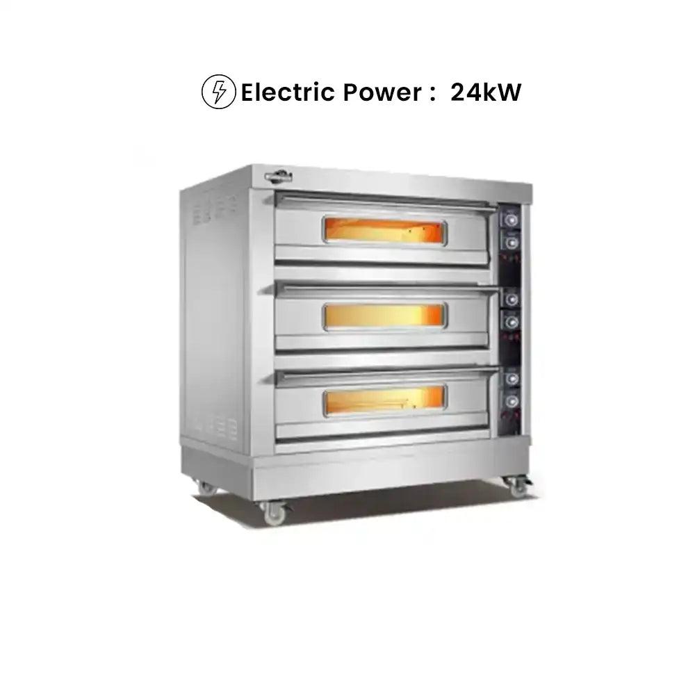 capinox wfc 309d stainless steel electric oven with timer infrared heating mechanism large scale visual glass 3 layers and 9 trays electric power 24 kw 164 x 85 x 165 cm