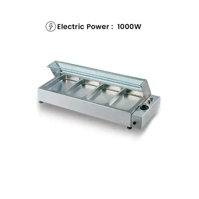 Berjaya BMC4 Electric Mini Bain Marin Counter 4 GN Trays Without Lid, Power 1000W - HorecaStore